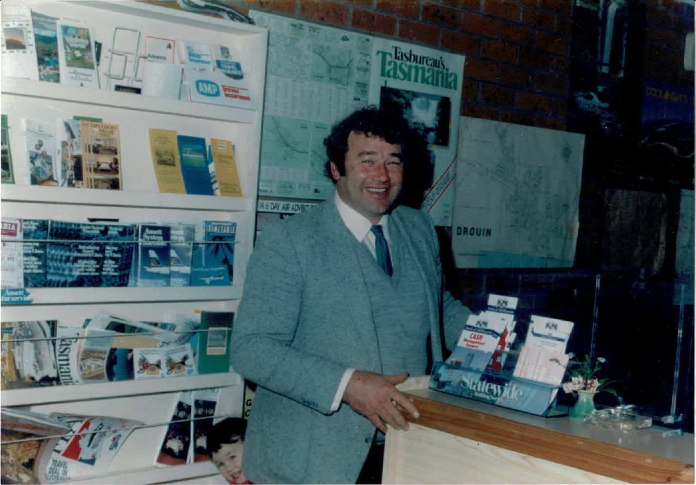 Terry in the Drouin front office, 1989
