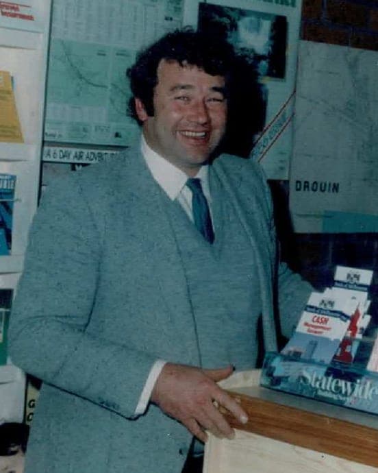 Terry in the Drouin front office, 1989