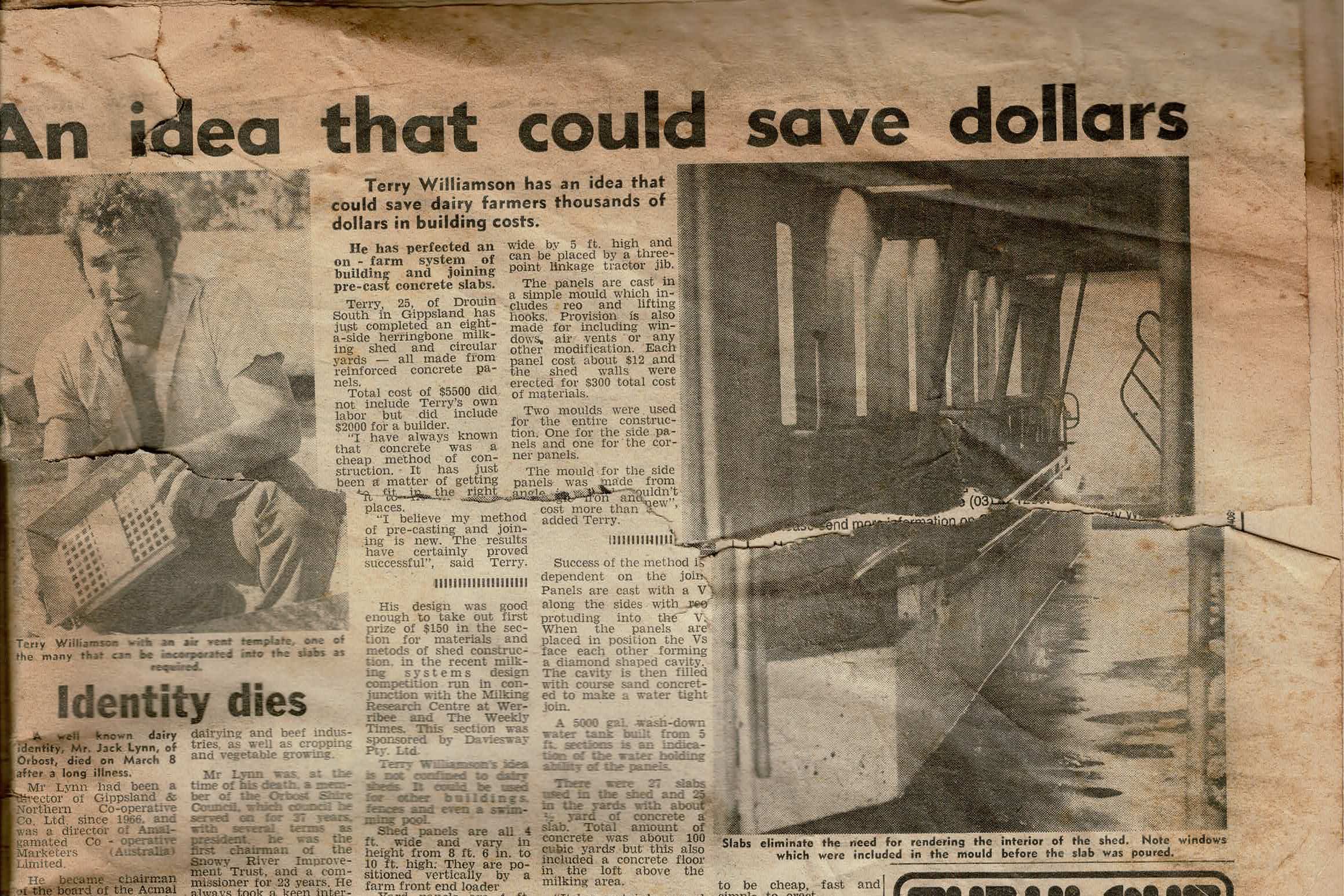 Weekly Times article, March 1976